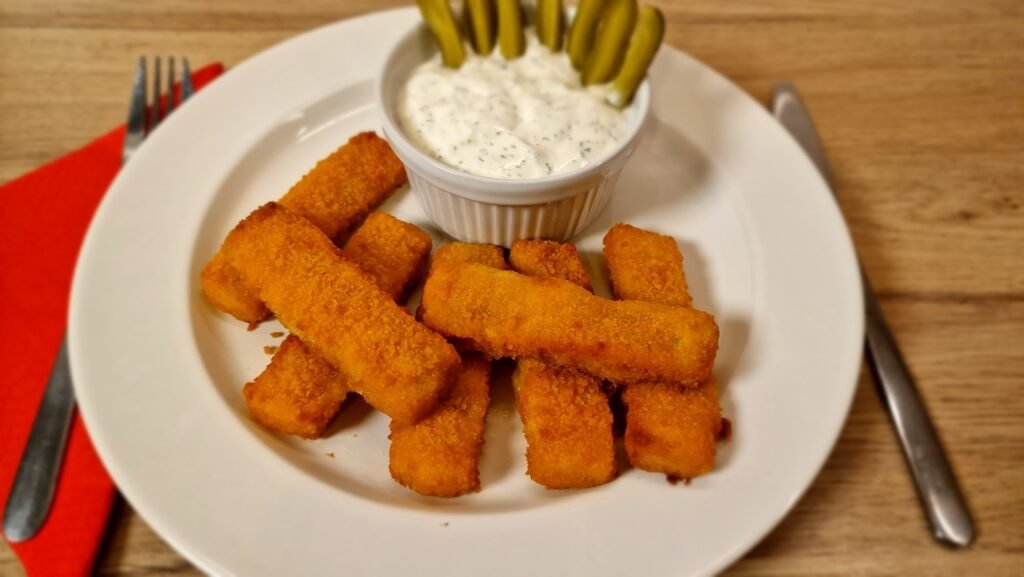 Airfryer Fischstabchen mit Dill Mayonnaise