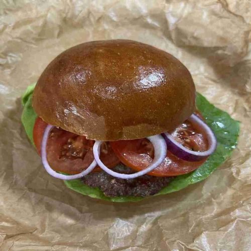 Gefrorene Hamburger in der Heißluftfritteuse