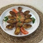 Hähnchenbrust im Speckmantel aus der Heißluftfritteuse mit Steak-Kartoffeln